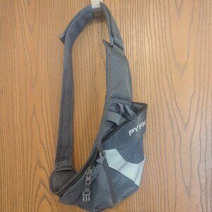 Running Hydration Belt Waist Shoulder Fanny Pack Bottle Holder Unisex Gray PYFK